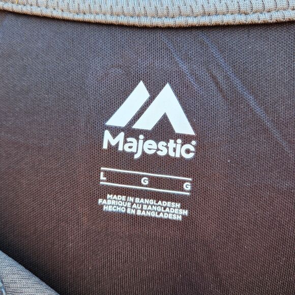 Majestic Los Angeles Dodgers 1/4 Zip Pullover Coolbase Shirt MLB Gray Sz L NEW - Picture 3 of 7